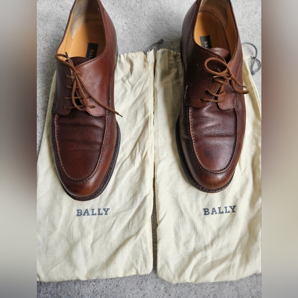 Bally Vintage Mens Brown Leather Dunmore Shoes Size 10.5D - Picture 8 of 9